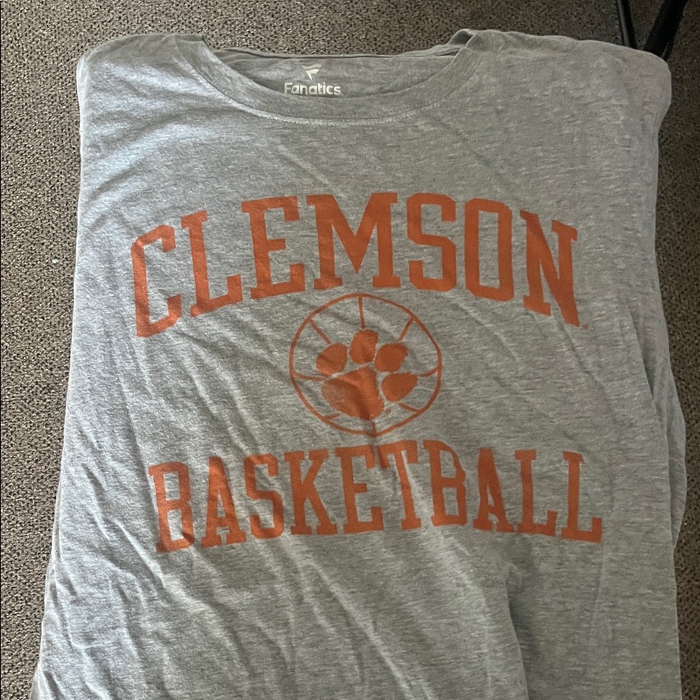 Fanatics Gray Clemson Basketball Tee